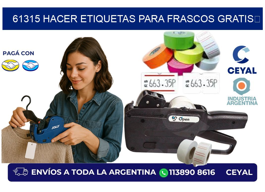61315 Hacer etiquetas para frascos gratis 
